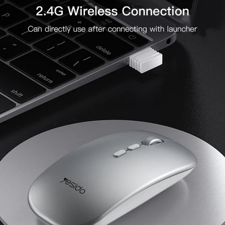 Yesido KB15 薄型2.4G可充電無線光學滑鼠，KB15