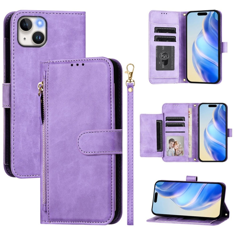 多卡槽拉鍊錢包皮革手機殼，適用於 iPhone 16，適用於 iPhone 15 Pro Max，適用於 iPhone 15 Pro，適用於 iPhone 15 Plus，適用於 iPhone 15，適用於 iPhone 14 Plus，適用於 iPhone 14 / 13，適用於 iPhone 14 Pro