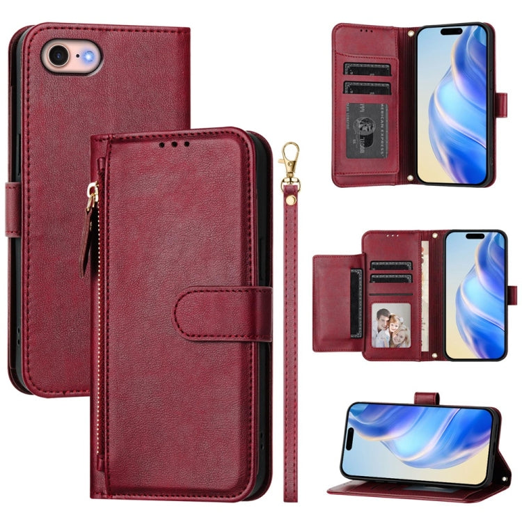 多卡槽拉鍊錢包皮革手機殼，適用於 iPhone 14 Pro Max，適用於 iPhone SE 2022 / 2020 / 8 / 7，適用於 iPhone 13 Pro Max，適用於 iPhone 13 Pro，適用於 iPhone 13 mini，適用於 iPhone 12 / 12 Pro，適用於 iPhone 12 Pro Max，適用於 iPhone 12 mini