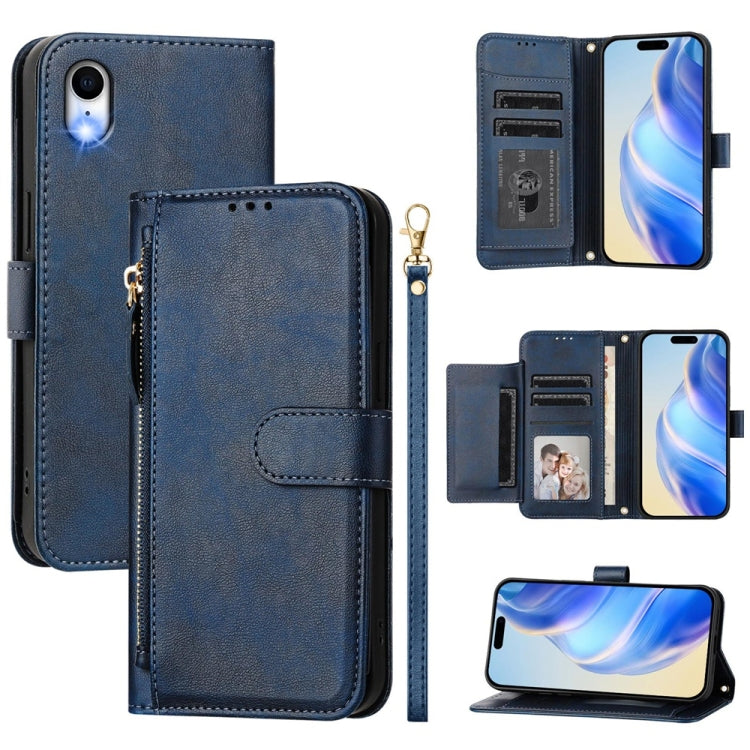 多卡槽拉鍊錢包皮革手機殼，適用於 iPhone 11 Pro Max，適用於 iPhone 11，適用於 iPhone 11 Pro，適用於 iPhone X / XS，適用於 iPhone XR，適用於 iPhone XS Max，適用於 iPhone 8 Plus / 7 Plus