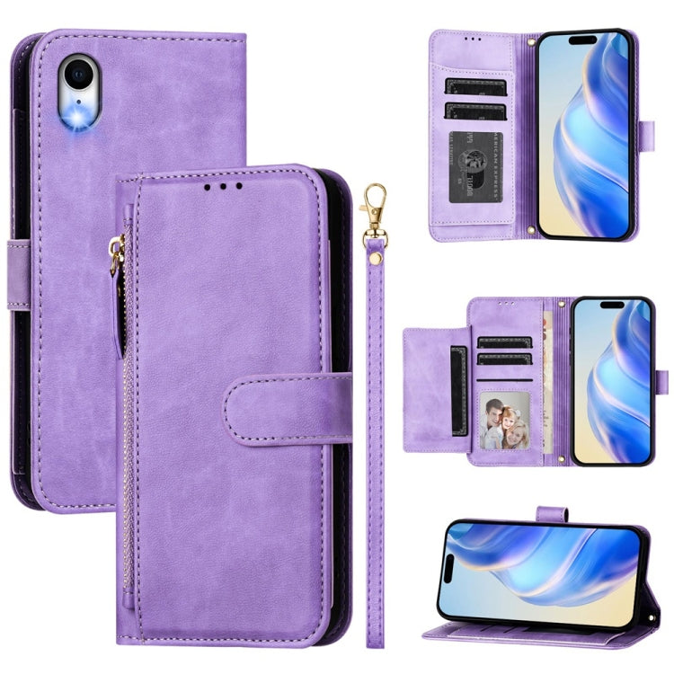 多卡槽拉鍊錢包皮革手機殼，適用於 iPhone 11 Pro Max，適用於 iPhone 11，適用於 iPhone 11 Pro，適用於 iPhone X / XS，適用於 iPhone XR，適用於 iPhone XS Max，適用於 iPhone 8 Plus / 7 Plus