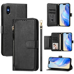 多卡槽拉鍊錢包皮革手機殼，適用於 iPhone 11 Pro Max，適用於 iPhone 11，適用於 iPhone 11 Pro，適用於 iPhone X / XS，適用於 iPhone XR，適用於 iPhone XS Max，適用於 iPhone 8 Plus / 7 Plus
