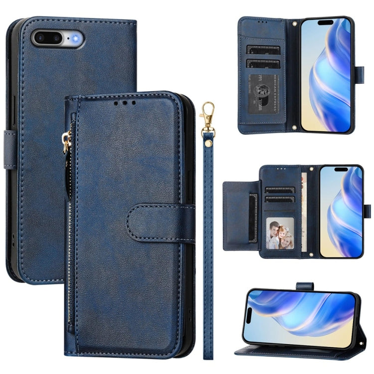 多卡槽拉鍊錢包皮革手機殼，適用於 iPhone 11 Pro Max，適用於 iPhone 11，適用於 iPhone 11 Pro，適用於 iPhone X / XS，適用於 iPhone XR，適用於 iPhone XS Max，適用於 iPhone 8 Plus / 7 Plus