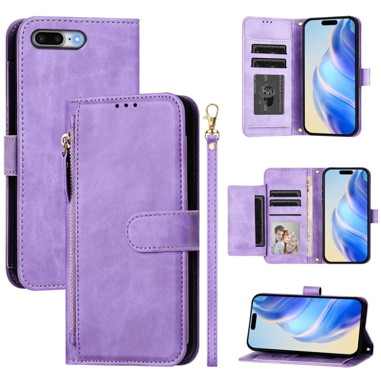 多卡槽拉鍊錢包皮革手機殼，適用於 iPhone 11 Pro Max，適用於 iPhone 11，適用於 iPhone 11 Pro，適用於 iPhone X / XS，適用於 iPhone XR，適用於 iPhone XS Max，適用於 iPhone 8 Plus / 7 Plus