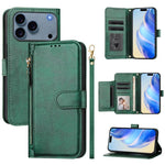 多卡槽拉鍊錢包皮革手機殼，適用於iPhone 17e / 16e、iPhone 17 Pro Max、iPhone 17 Pro、iPhone 17、iPhone Air、iPhone 16 Pro Max、iPhone 16 Pro、iPhone 16 Plus