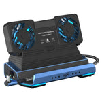 YCE-V279A 9 合 1 USB-C 遊戲擴充座，帶可拆卸風扇，9 合 1