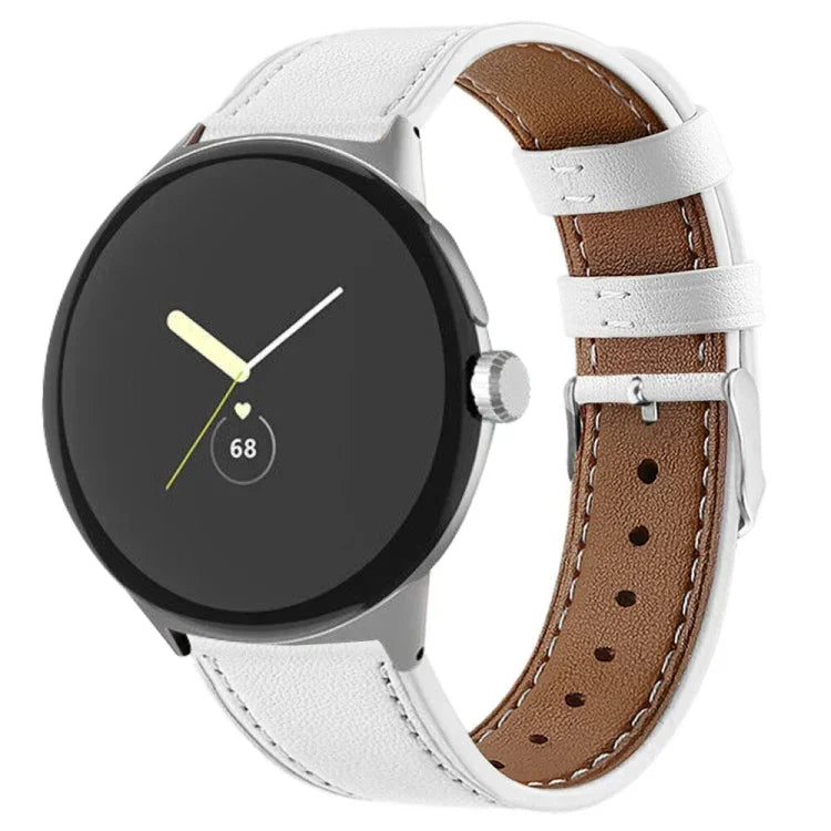 圓尾真皮錶帶，適用於 Google Pixel Watch 4 / Watch 3 45mm