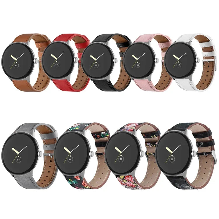 圓尾真皮錶帶，適用於 Google Pixel Watch 4 / Watch 3 45mm