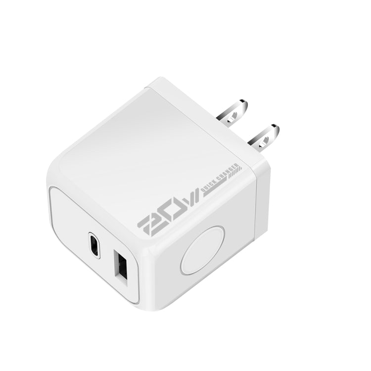 M167 PD 20W Type-C and USB QC 3.0 Fast Charger, EU Plug, US Plug