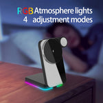 H62 RGB LED 燈三合一摺疊無線充電器