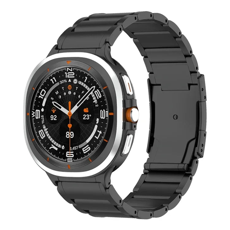 三珠龜甲扣鈦鋼錶帶，適用於 Samsung Galaxy Watch Ultra / Ultra 2025，適用於 Samsung Galaxy Watch8 / Watch8 Classic