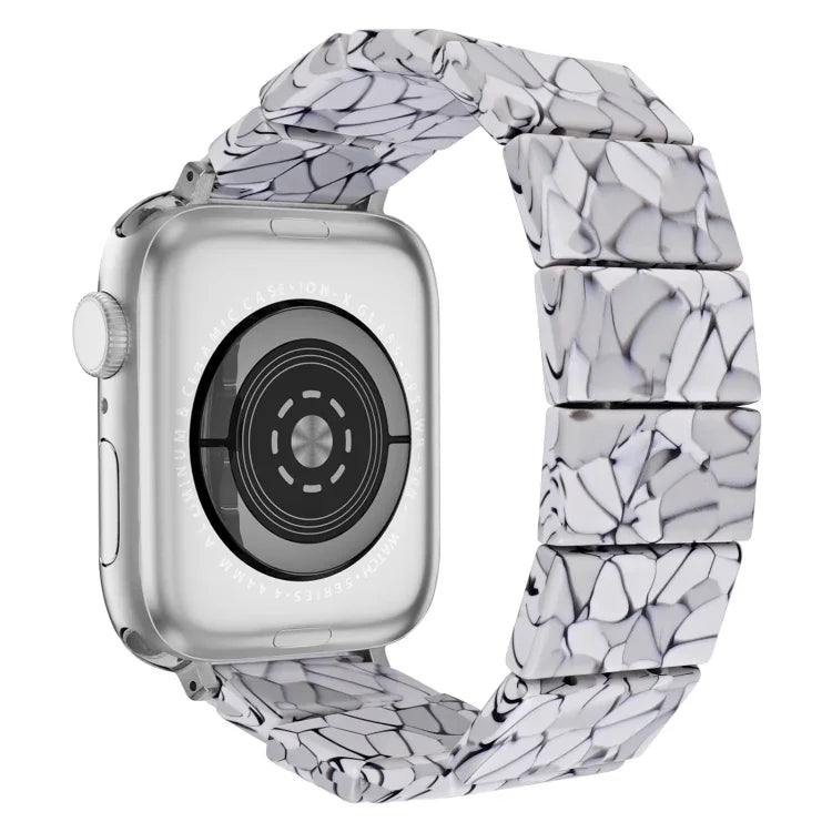 彈力繩方形樹脂錶帶，適用於 Apple Watch 46mm / 49mm / 45mm / 44mm，適用於 Apple Watch 42mm / 41mm / 40mm / 38mm
