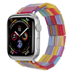 彈力繩方形樹脂錶帶，適用於 Apple Watch 46mm / 49mm / 45mm / 44mm，適用於 Apple Watch 42mm / 41mm / 40mm / 38mm