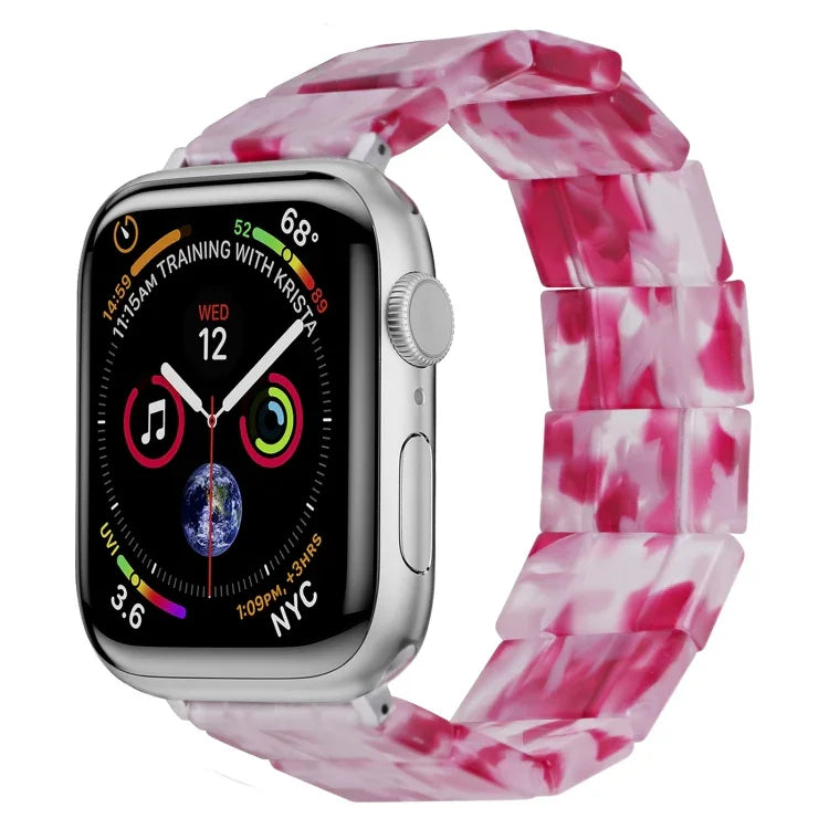 彈力繩方形樹脂錶帶，適用於 Apple Watch 46mm / 49mm / 45mm / 44mm，適用於 Apple Watch 42mm / 41mm / 40mm / 38mm