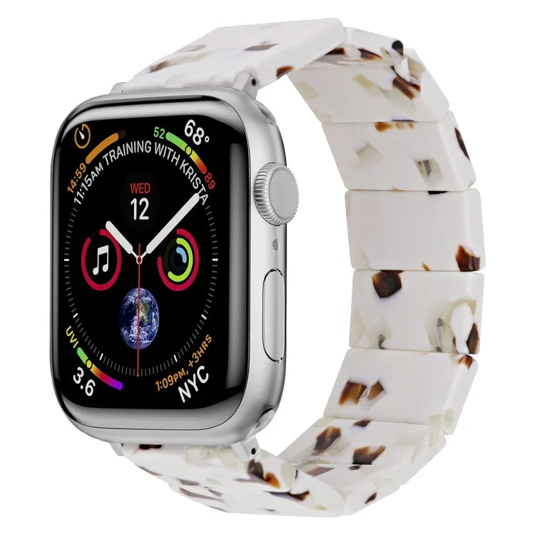 彈力繩方形樹脂錶帶，適用於 Apple Watch 46mm / 49mm / 45mm / 44mm，適用於 Apple Watch 42mm / 41mm / 40mm / 38mm
