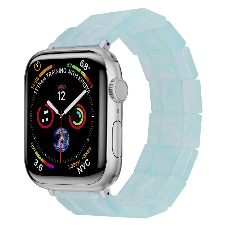 彈力繩方形樹脂錶帶，適用於 Apple Watch 46mm / 49mm / 45mm / 44mm，適用於 Apple Watch 42mm / 41mm / 40mm / 38mm