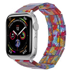 彈力繩方形樹脂錶帶，適用於 Apple Watch 46mm / 49mm / 45mm / 44mm，適用於 Apple Watch 42mm / 41mm / 40mm / 38mm