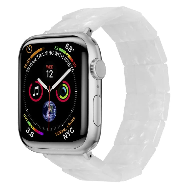 彈力繩方形樹脂錶帶，適用於 Apple Watch 46mm / 49mm / 45mm / 44mm，適用於 Apple Watch 42mm / 41mm / 40mm / 38mm