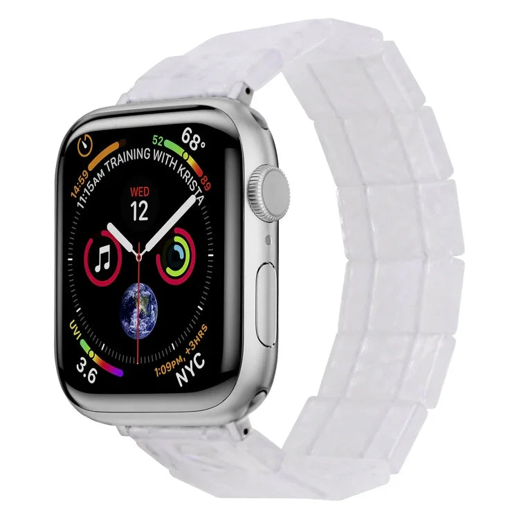 彈力繩方形樹脂錶帶，適用於 Apple Watch 46mm / 49mm / 45mm / 44mm，適用於 Apple Watch 42mm / 41mm / 40mm / 38mm