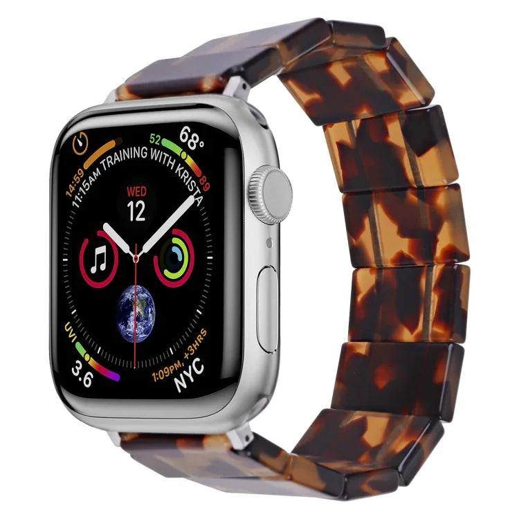 彈力繩方形樹脂錶帶，適用於 Apple Watch 46mm / 49mm / 45mm / 44mm，適用於 Apple Watch 42mm / 41mm / 40mm / 38mm