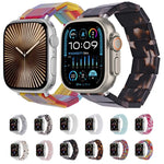 彈力繩方形樹脂錶帶，適用於 Apple Watch 46mm / 49mm / 45mm / 44mm，適用於 Apple Watch 42mm / 41mm / 40mm / 38mm