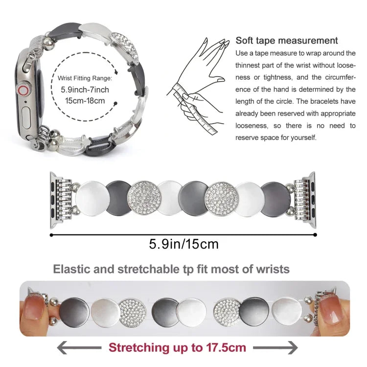 合金鍊金屬錶帶，適用於 Apple Watch 46mm / 49mm / 45mm / 44mm，適用於 Apple Watch 42mm / 41mm / 40mm / 38mm