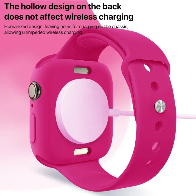 糖果色 TPU 半覆蓋錶殼，適用於 Apple Watch Series 11 / 10 46mm，適用於 Apple Watch Series 11 / 10 42mm