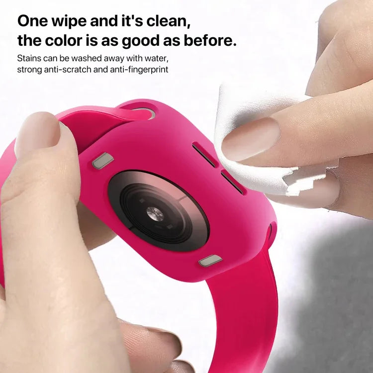糖果色 TPU 半覆蓋錶殼，適用於 Apple Watch Series 11 / 10 46mm，適用於 Apple Watch Series 11 / 10 42mm