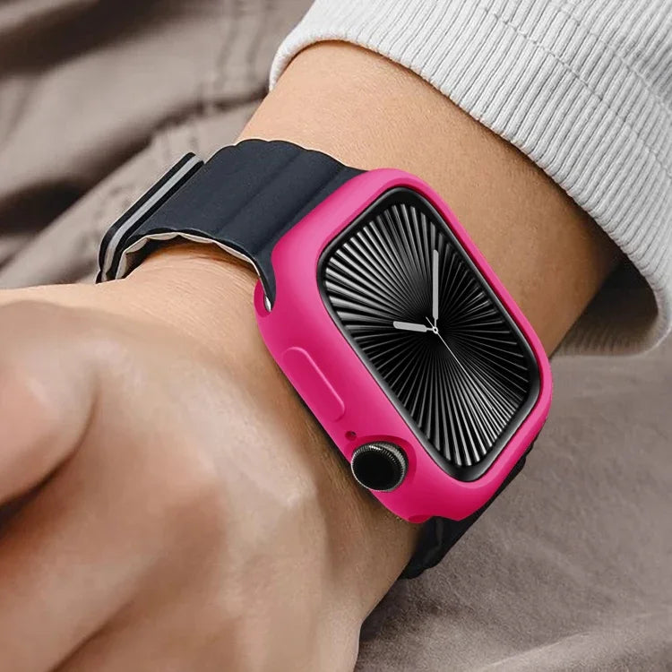 糖果色 TPU 半覆蓋錶殼，適用於 Apple Watch Series 11 / 10 46mm，適用於 Apple Watch Series 11 / 10 42mm