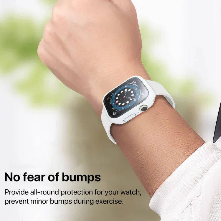 PC 一體成型鋼化膜錶殼，適用於 Apple Watch Series 10 / 11 46mm，適用於 Apple Watch Series 10 / 11 42mm