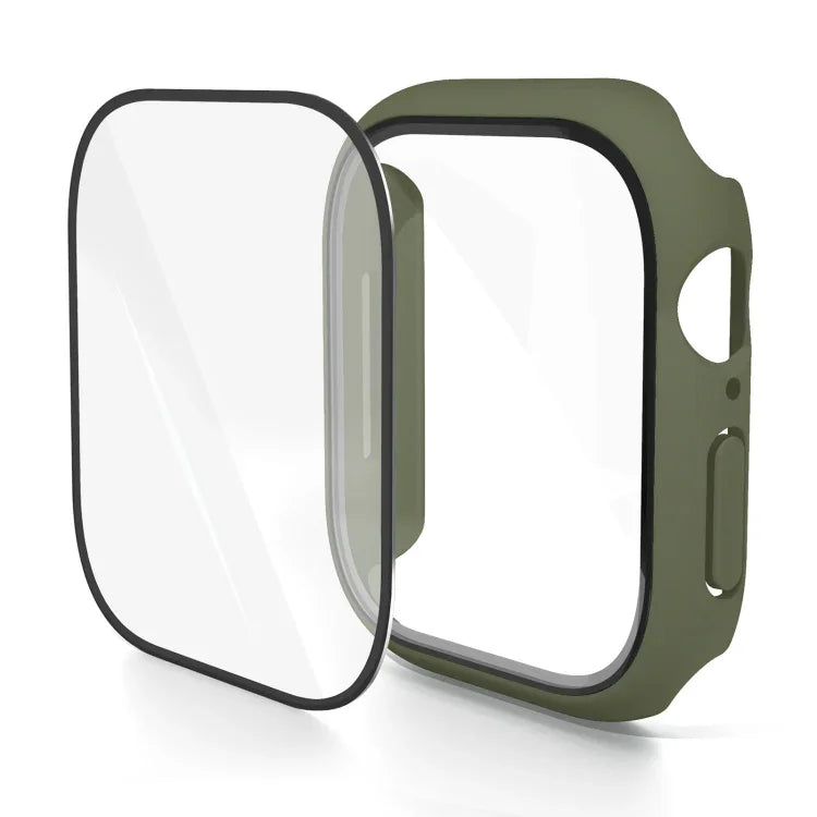 PC 一體成型鋼化膜錶殼，適用於 Apple Watch Series 10 / 11 46mm，適用於 Apple Watch Series 10 / 11 42mm