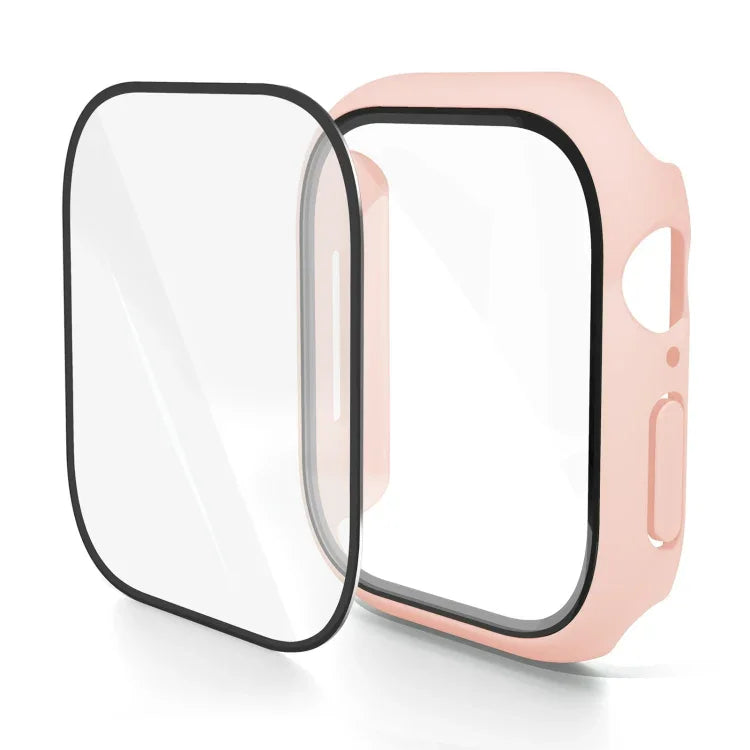 PC 一體成型鋼化膜錶殼，適用於 Apple Watch Series 10 / 11 46mm，適用於 Apple Watch Series 10 / 11 42mm