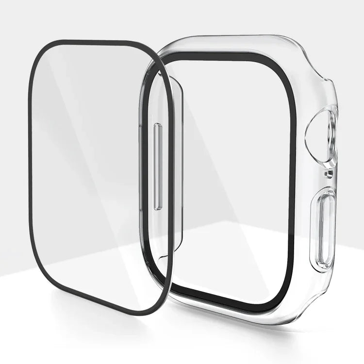 PC 一體成型鋼化膜錶殼，適用於 Apple Watch Series 10 / 11 46mm，適用於 Apple Watch Series 10 / 11 42mm