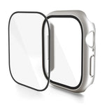 PC 一體成型鋼化膜錶殼，適用於 Apple Watch Series 10 / 11 46mm，適用於 Apple Watch Series 10 / 11 42mm