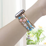 四排銅珠鍊錶帶，適用於 Apple Watch 46mm / 49mm / 45mm / 44mm，適用於 Apple Watch 42mm / 41mm / 40mm / 38mm