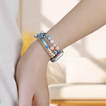 四排銅珠鍊錶帶，適用於 Apple Watch 46mm / 49mm / 45mm / 44mm，適用於 Apple Watch 42mm / 41mm / 40mm / 38mm