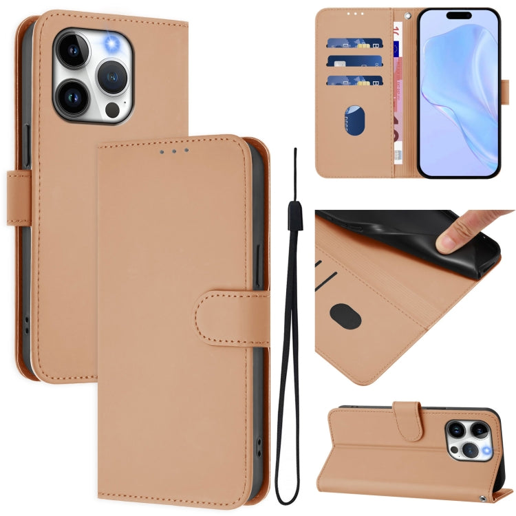皮膚觸感純色皮革手機殼附掛繩，適用於 iPhone 14 / 13，適用於 iPhone 14 Pro