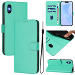 Skin Feel Solid Color Leather Phone Case with Lanyard, For iPhone 11 Pro, For iPhone XS / X
