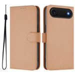 皮膚觸感純色皮革手機殼附掛繩，適用於iPhone Air、iPhone 16 Pro Max