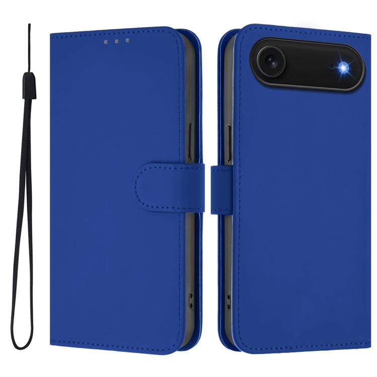 皮膚觸感純色皮革手機殼附掛繩，適用於iPhone Air、iPhone 16 Pro Max