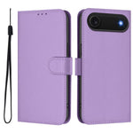 皮膚觸感純色皮革手機殼附掛繩，適用於iPhone Air、iPhone 16 Pro Max