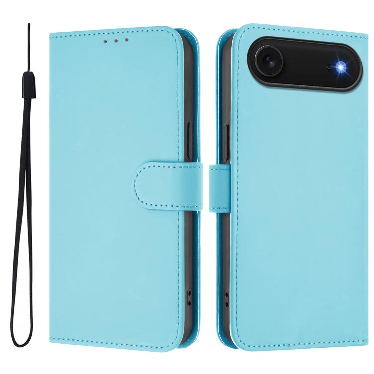 皮膚觸感純色皮革手機殼附掛繩，適用於iPhone Air、iPhone 16 Pro Max