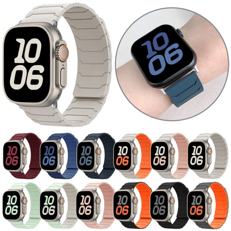 磁吸矽膠錶帶，適用 Apple Watch 46mm / 49mm / 45mm / 44mm，適用 Apple Watch 42mm / 41mm / 40mm / 38mm