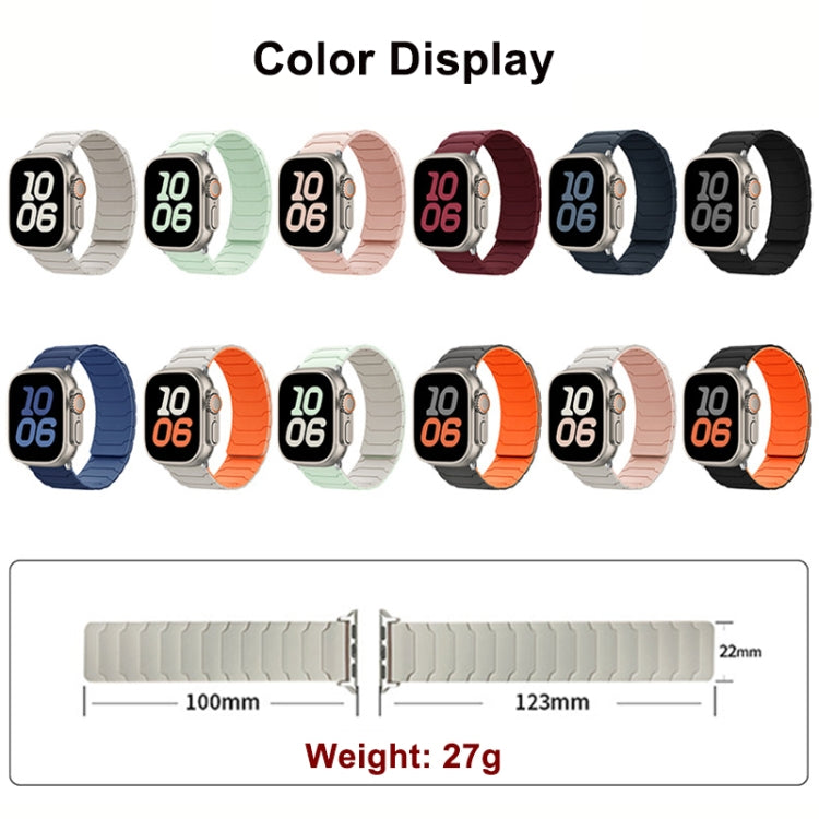 磁吸矽膠錶帶，適用 Apple Watch 46mm / 49mm / 45mm / 44mm，適用 Apple Watch 42mm / 41mm / 40mm / 38mm