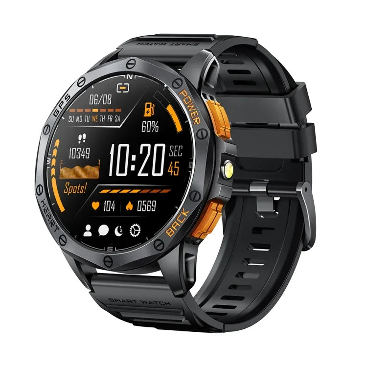 ساعة ذكية LEMFO K67 بشاشة AMOLED مقاس 1.43 بوصة، GPS، رياضية، تدعم مكالمات بلوتوث / مراقبة الصحة