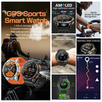 LEMFO K67 1.43 吋 AMOLED 螢幕 GPS 運動智慧手錶，支援藍牙通話 / 健康監測
