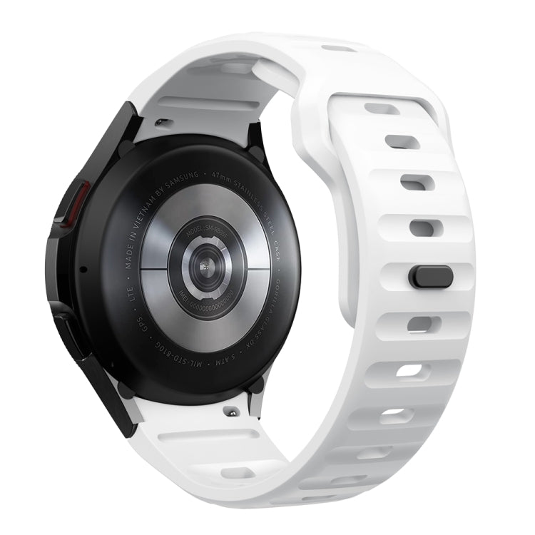 波浪紋反扣矽膠錶帶，適用於 Samsung Galaxy Watch 7 / 6 / 5 / 4