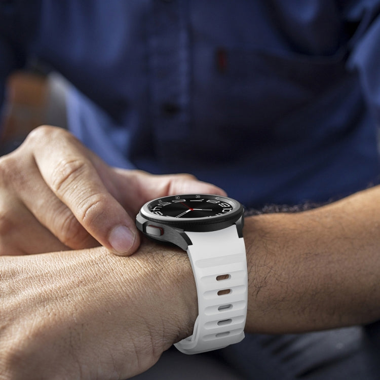 波浪紋反扣矽膠錶帶，適用於 Samsung Galaxy Watch 7 / 6 / 5 / 4