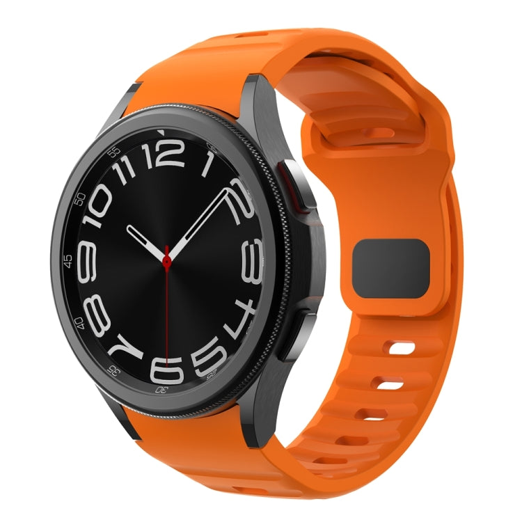 波浪紋反扣矽膠錶帶，適用於 Samsung Galaxy Watch 7 / 6 / 5 / 4
