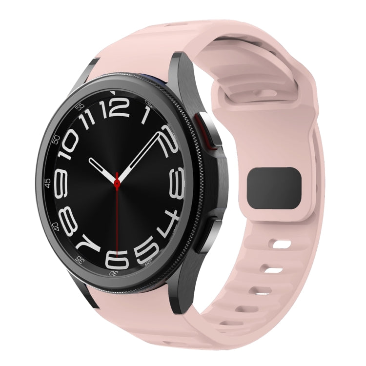 波浪紋反扣矽膠錶帶，適用於 Samsung Galaxy Watch 7 / 6 / 5 / 4